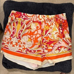 AKIRA Orange and Pink High Waist Women's Shorts